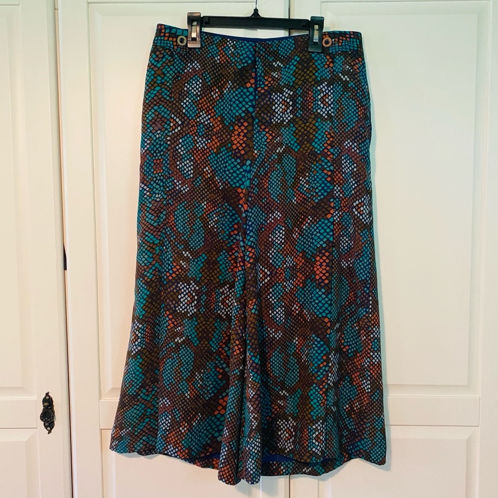 Anthropologie Wide Leg Cropped Trousers